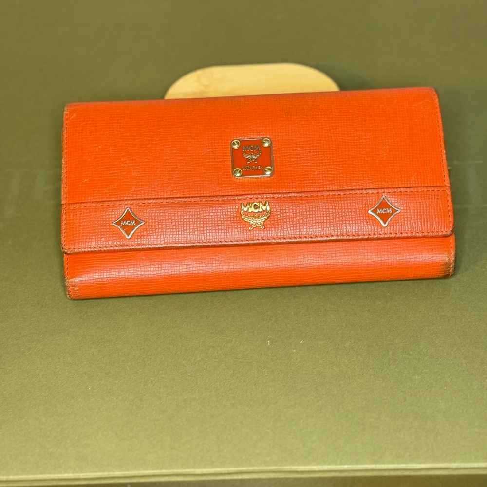 MCM Vibrant Orange Women's Wallet